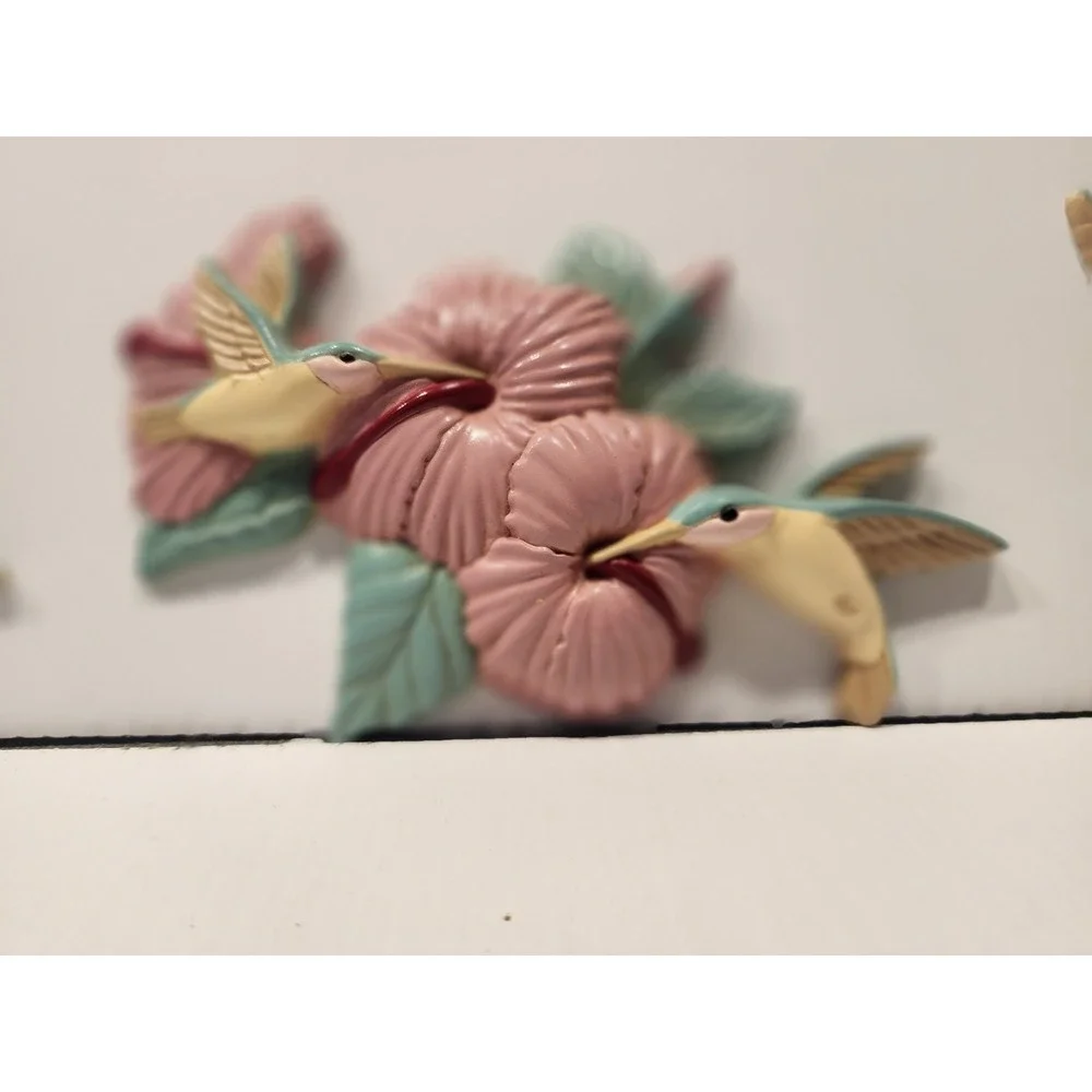 Burwood Products 3303 Set Of 3 Hummingbird Wall‎ Plaques  - Vintage Collectible